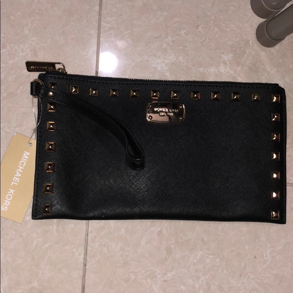 Large black Michael Kors wristlet